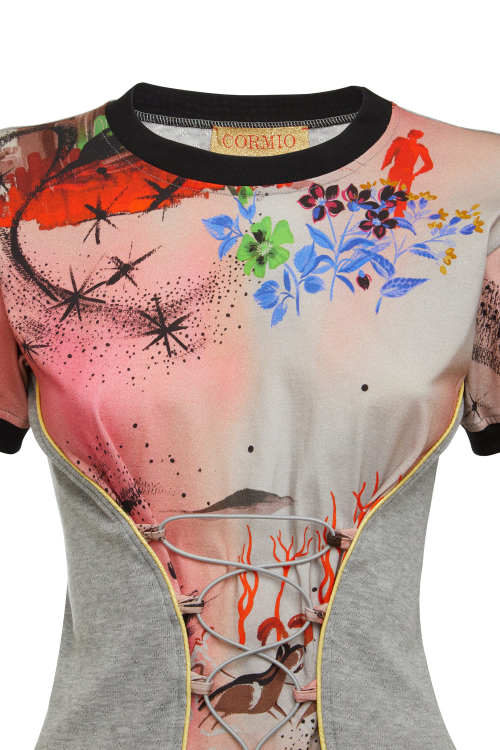 product-color-Albina Cotton Corset T-shirt